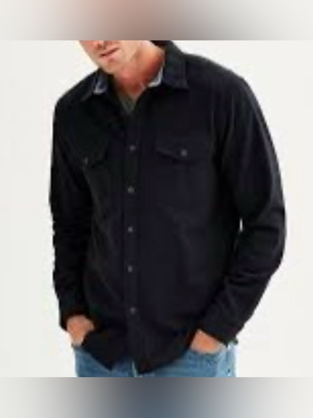 Sonoma Goods For Life Men’s Shacket Shirt Jacket  Small Black NWOT